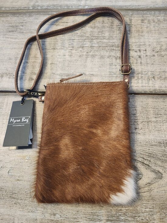 Myra Bag Handbags - Myra Bag Brown and White Small Crossbody